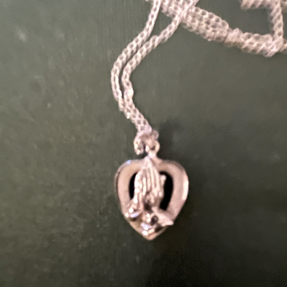 Vintage sterling silver 925 praying hands